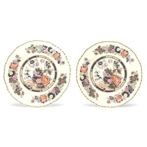 VTG Masons Mandarin Ironstone Set of 2 Bread and Butter Plates England Victorian